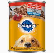 Pedigree Chopped Adult Wet Dog Food With Real Beef, 375g