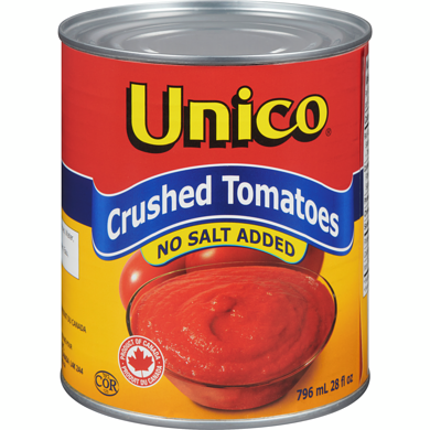 Unico Crushed Tomatoes. No Salt Added 796ml